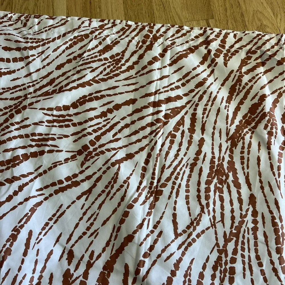 Kenneth‎ Cole Reaction 70” x 72” Orange Zebra Fabric Shower Curtain Modern Home